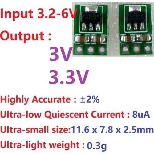 2x 3.3-6V to 3V 3.3V DC-DC Converter Step-Down Power Supply Buck LDO Module Voltage regulator Board