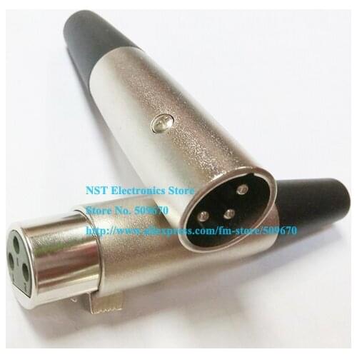 Microphone Patch XLR 3PIN Male + Female Plug Connector/Free Shipping/5PAIRS(10PCS)