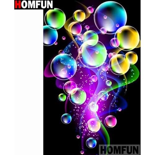 HOMFUN Full Square/Round Drill 5D DIY Diamond Painting "Color bubble" Embroidery Cross Stitch 5D Home Decor Gift A14812