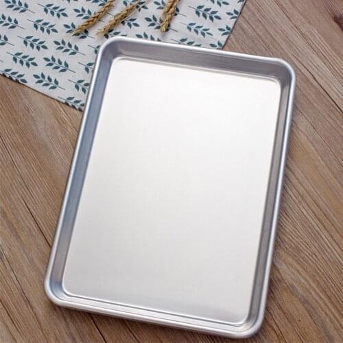 Aluminum Alloy Cake Baking Tray Rectangular 24.5*33.5*2.5CM Cake Tray Baking & Cookie Sheets Square & Rectangular Cake Pans