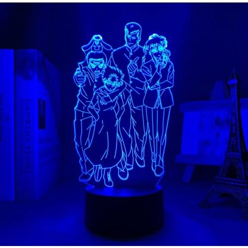 Anime Yu Yu Hakusho Led Light for Bedroom Decor Night Light Kids Children Birthday Gift Manga Yu Yu Hakusho 3d Lamp Bedside