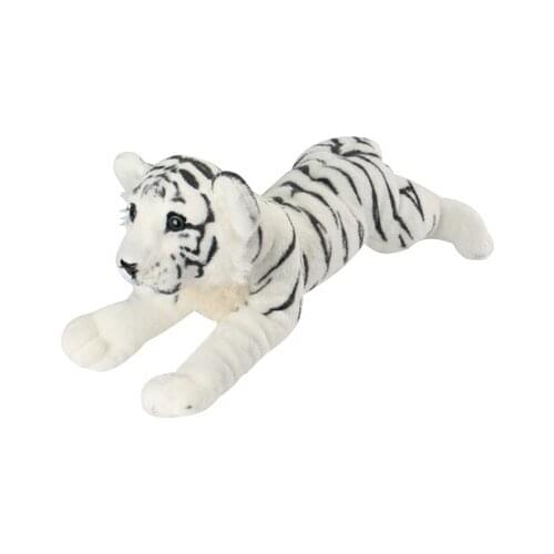 Simulation prone white tiger large 60cm plush toy soft pillow Christmas gift b0098