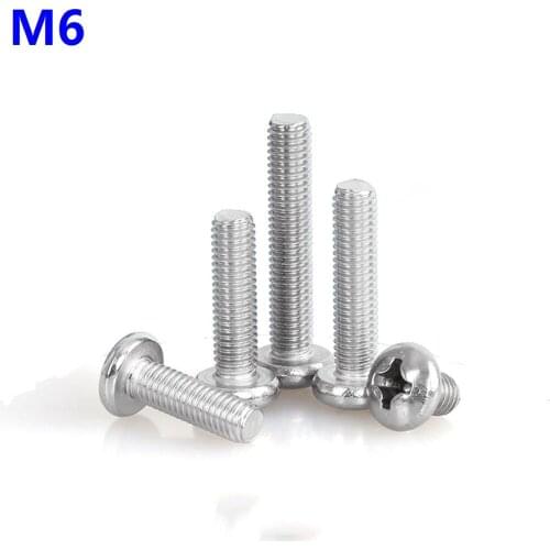 100pcs M6*18/20/25/28/30/35 Philips cross head Screws Bolts Nuts Hex Socket Head Cap Screw Bolts Fasteners Repair Hardware tools