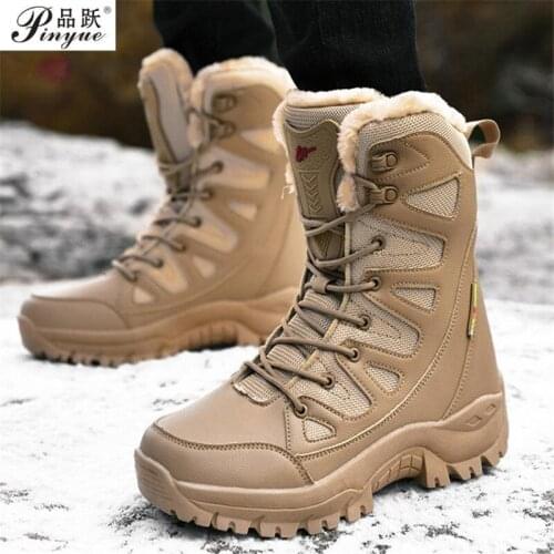 New Autumn Winter Military Boots Outdoor Male Hiking Boots Men Special Force Desert Tactical Combat Ankle Boots Men Work Boots