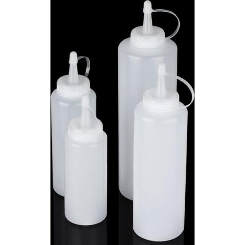 200ml/320ml/450ml/750ml Chocolate Squeeze Bottle With Cap Plastic Cake Decorating Tool Bread Baking Condiment Dispenser Bottle