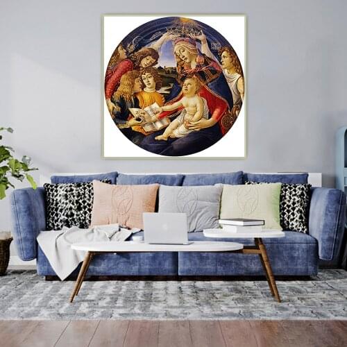 Citon Sandro Botticelli《Madonna of the Magnificat》Canvas Art Oil Painting Artwork Picture Wall Background Decor Home Decoration