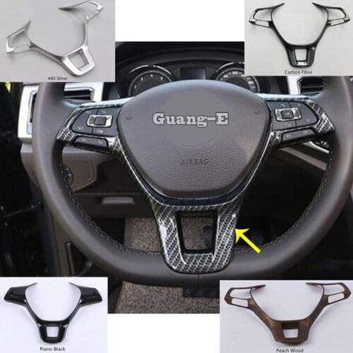 For VW TiguanL Tiguan L MK2 2016 2017 2018 2019 2020 Car Stick Cover ABS Steering Wheel Inner Kit Switch Trim Lamp Frame Panel