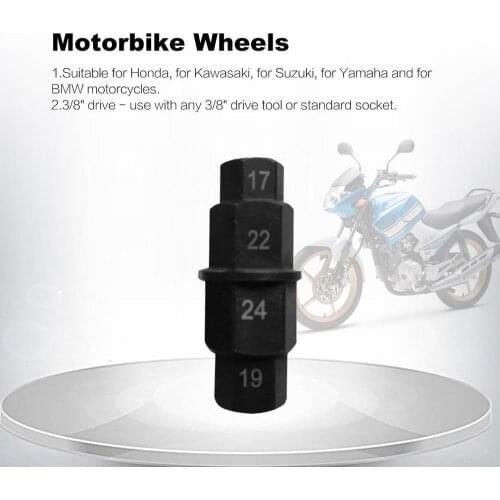 Motorbike Wheels Steel Motorcycle Front Axle Socket Driver Spanner Spindle Sleeve Auto Hex Key 17mm 19mm 22mm 24mm