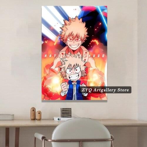 Canvas Anime Bakugou Katsuki My Hero Academia Pictures Home Decoration Paintings Poster HD Prints Wall Art Modular Living Room