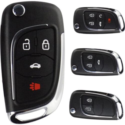 OkeyTech For Chevrolet Lova/Aveo/Cruze Remote Car Key Shell 2/3/4/5 Buttons For Opel Vauxhall Insignia Astra Mokka For Buick