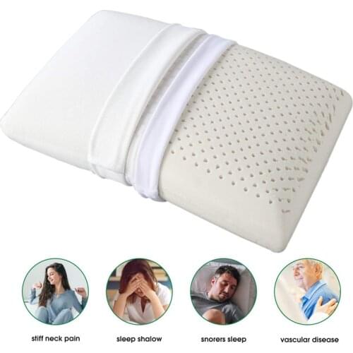 LISM TOP Quality Natural Latex Adults Bedding Vertebrae Massage Pillow Health Neck Bonded Head Care Memory Pillow