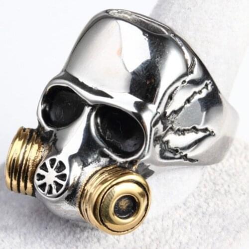 Gothpunk Skull Mask Exaggerated Fashion Ring Mens Jewelry