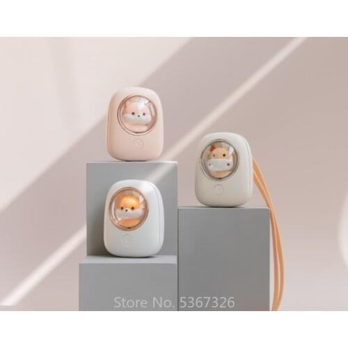 Xiaomi Cute Pet Hanging Neck Fan Space Capsule Creative Mini Fan USB Charging Student Outdoor Cooling Air Cooler Fan
