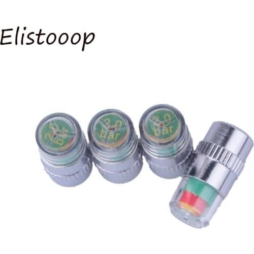 2.0 Bar 30 PSI Auto Car Tire Pressure Monitor Valve Stem Caps Sensor Indicator Alert Diagnostic Tools Kits 4PCS
