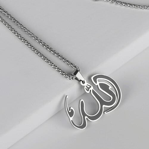 Allah islam muslim Stainless Steel pendant necklace accept drop shipping