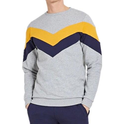 Mens Wave Patchwork Sweatshirt