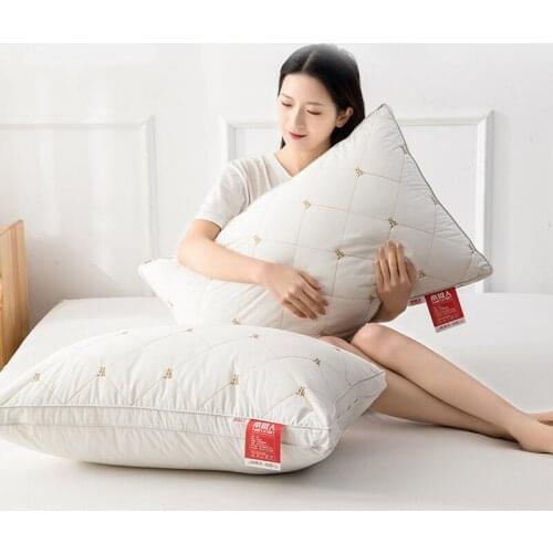 Soft Feather Fabric Pillow Solid Sleep Pillow Super stretch Neck pillow for Sleeping Hotel standard /Home Supplies bed pillow