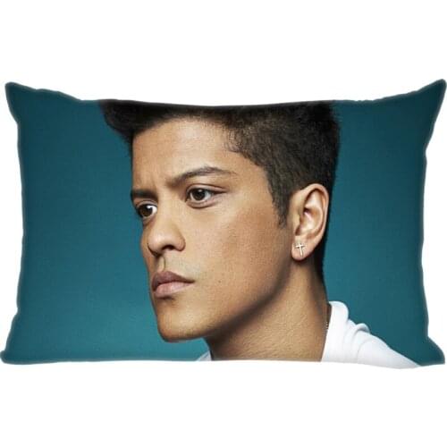 Big Size Bruno Mars Pillowcase Home Wedding Decorative Pillow Cover Rectangle Zipper Pillow Cases Satin Fabric A1.29