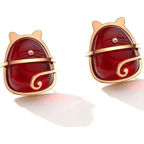 2021 NEW earrings European personality Titanium Steel Chinchilla Earrings female Crystal from Swarovskis Fine jewelry Fit Women