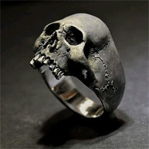 New Neo-Gothic Style Antique Skull Unisex Finger Ring Punk Women/Men Rings Vintage Party Personality Accessories Jewelry