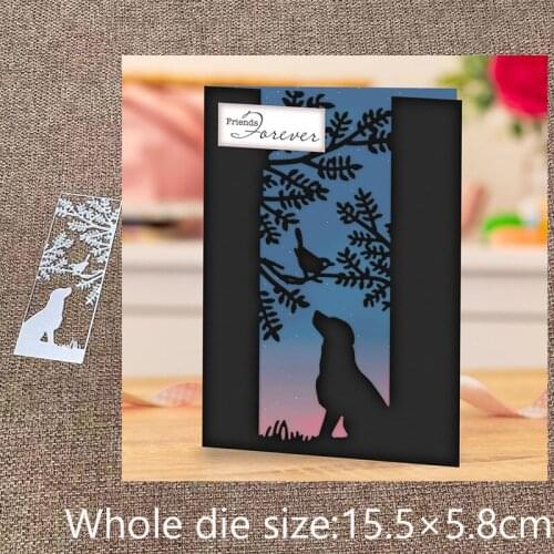 New Design Craft Metal stencil mold Cutting Dies dog branch frame decoration scrapbook die cuts Album Paper Card Craft Embossing