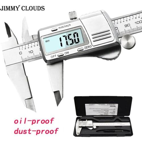 Industrial precision Caliper 150mm 6 inch LCD Digital Electronic Vernier Caliper Gauge Stainless Steel Micrometer Measuring Tool