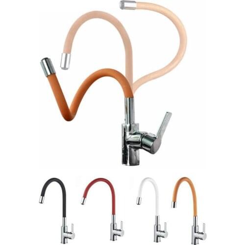 Silica Gel Nose Any Direction Rotating Kitchen Faucet Cold and Hot Water Mixer Torneira Cozinha Single Handle kitchen tap