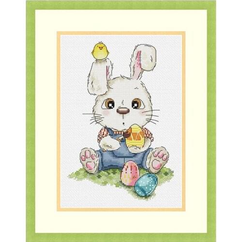 Precisely Printed Fishxx Cross Stitch Kit A3281 Bunny Study Decoration Embroidery Hanging Painting Of Painted Eggs