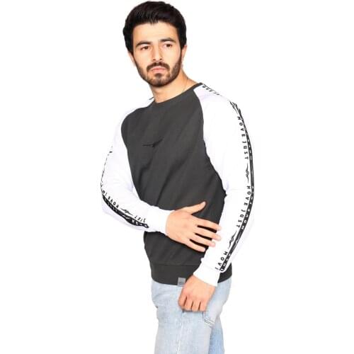 Khaki Sweatshirt 2 Thread Raglan Sleeve Design