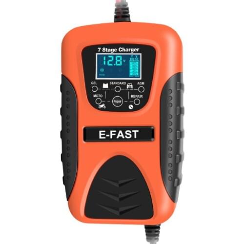 7 Stage Smart Car Battery Charger 7A 12V LCD Display Full Automatic Battery Charge Machine for Car Motorcycle with Pulse Repair