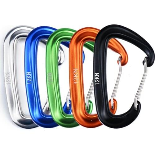 12kn Mountaineering Caving Rock Climbing Carabiner D Shaped Safety Master Screw Lock Buckle Escalade Equipement Lock Carabiner