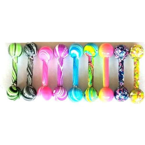 16G Stainless Steel Tragus Piercing Helix 3mm Balls Barbell Body Jewelry Mix 100pcs New Color Ear Cartilage Earrings