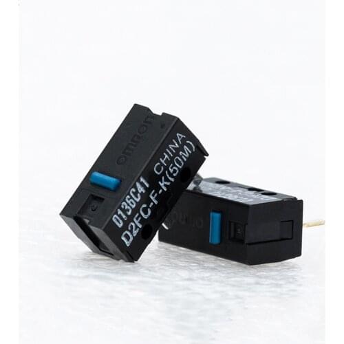 2Pcs Original New Style OMRON Mouse micro swtich D2FC-F-K (50m) Blue Dot Mouse Button