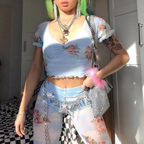 2019 Brand New Summer Women Ladies Sexy Short Sleeve Tops Ladies Print Casual Tank Top T-Shirt Crop Cami Blouse