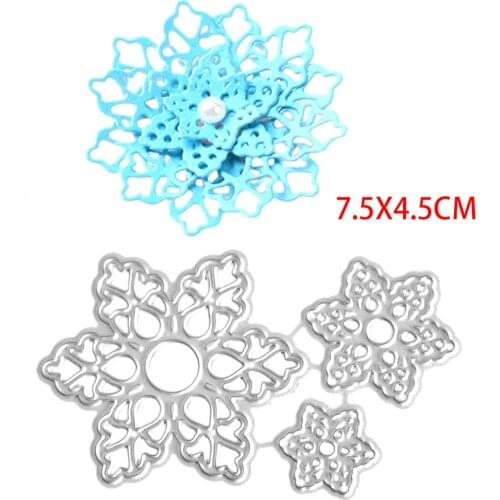 3Pcs/Lot Lace Flowers Craft Metal Cutting Die Mold Punch Stencil for DIY Scrapbooking Paper Album Photo Card Making Dies Cuts