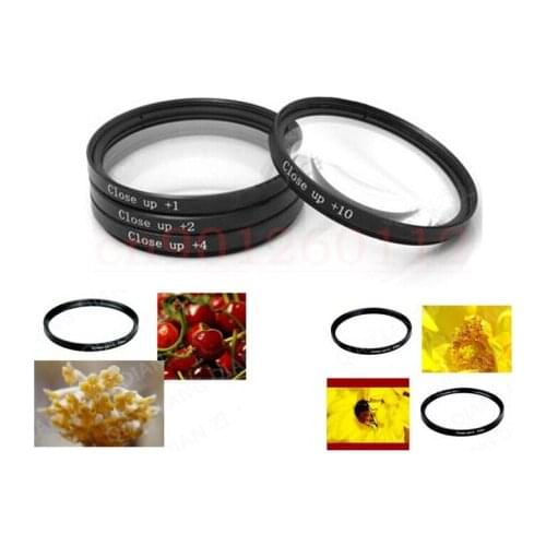 4in1 High Quality 58mm Close Up Macro filter +1 +2 +4 +10 kit for +1 +2 +4 +10 kit for GoPro Hero 3 Housing Case