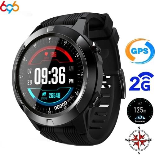 696 TK04 GSM GPS Smart Watch Phone Air Pressure Gauge Heart Rate Blood Pressure Monitor Barometer Berometer Compass Smartwatch M