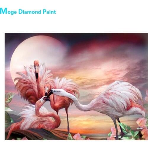 Flamingo Bird Diamond Painting Animal Scenic Round Full Drill Nouveaute DIY Mosaic Embroidery 5D Cross Stitch Home Decor Gifts