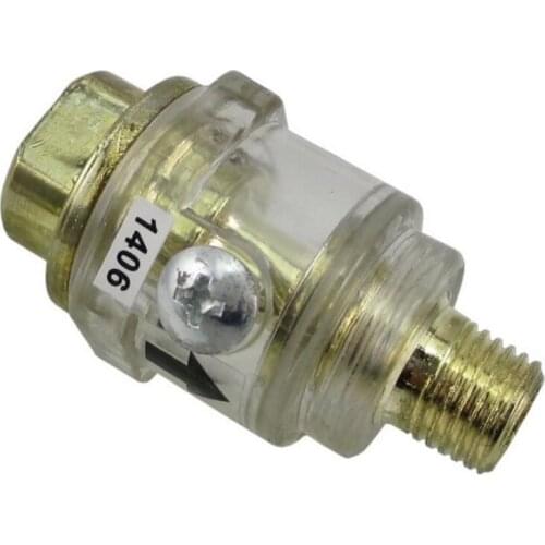 Hardware Oiler Lubricator of 1/4" BSP Mini In-Line Oiler Lubricator for Pneumatic Tool & Air Compressor Pipe