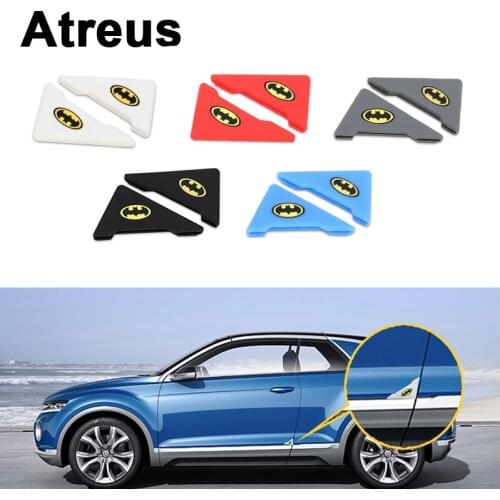 Atreus 2pcs Car Door Corner Crash Protection Cover Stickers For VW polo passat b5 b6 Mazda 3 6 cx-5 Toyota corolla Ford focus 2