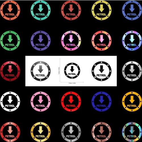 12.8*12.8cm Car Sticker Petrol Oil Power Reminder Decal Oil Consumption Sign Fuel Tank For Car Auto Stickers Bumper Decoration