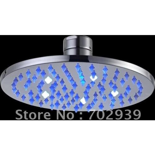 Free shipping brass round led shower head (20cm )