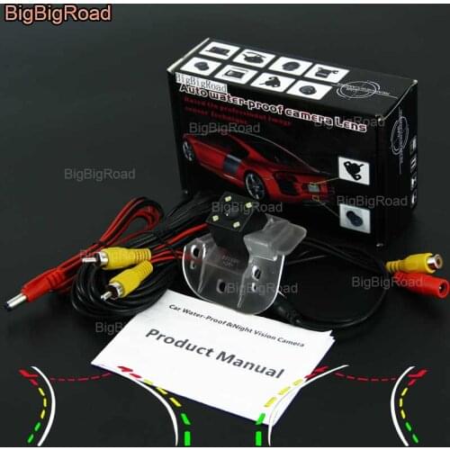 BigBigRoad Car Intelligent Dynamic Track Rear View Camera CCD Reversing Backup Camera For Honda Elysion 2012 2013 2014 2015