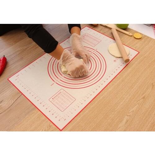 Big 50*40cm Pastry Boards Silicone Rolling Cut Mat Fondant Clay Pastry Icing Dough Cake Tool Sugarcraft Generic Baking Sheet