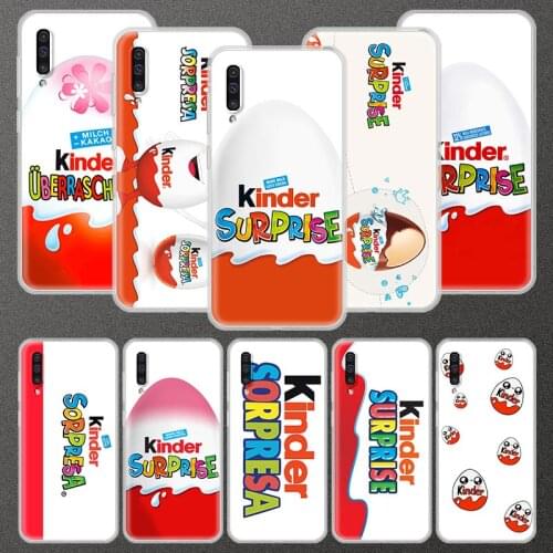 Egg KINDER JOY Surprise Case For Samsung Galaxy A90 A50 A70 A70s A50s A40 A30 A20e A20s A10e A10 Clear Soft Phone Coque Shell