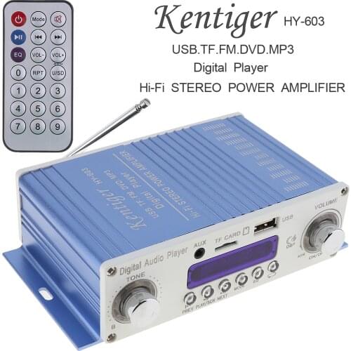 Kentiger HI-FI Digital Audio Player Car Amplifier FM Radio Stereo Player Support SD / USB / DVD / MP3 Input with Remote Control