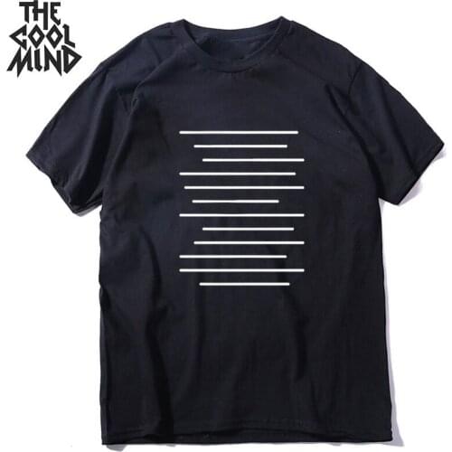 COOLMIND 100% cotton cool summer men T shirt casual loose men Tee shirt cool short sleeve tops men tee shirts