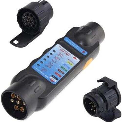 European 7-pin RV Trailer Automotive circuit tester Power line detector 7-pole to 13-pole converter free shipping