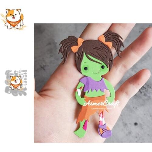 Halloween Girl Metal Cutting Dies Mold Knife Scrapbooking Stencil DIY Embossing Craft Die Cuts Card Making New Dies For 2020