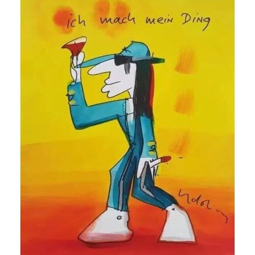 Oil Painting Reproduction on Canvas ,Museum Quality,Fast Free Shiping,handmade painting,Udo Lindenberg,UD015
